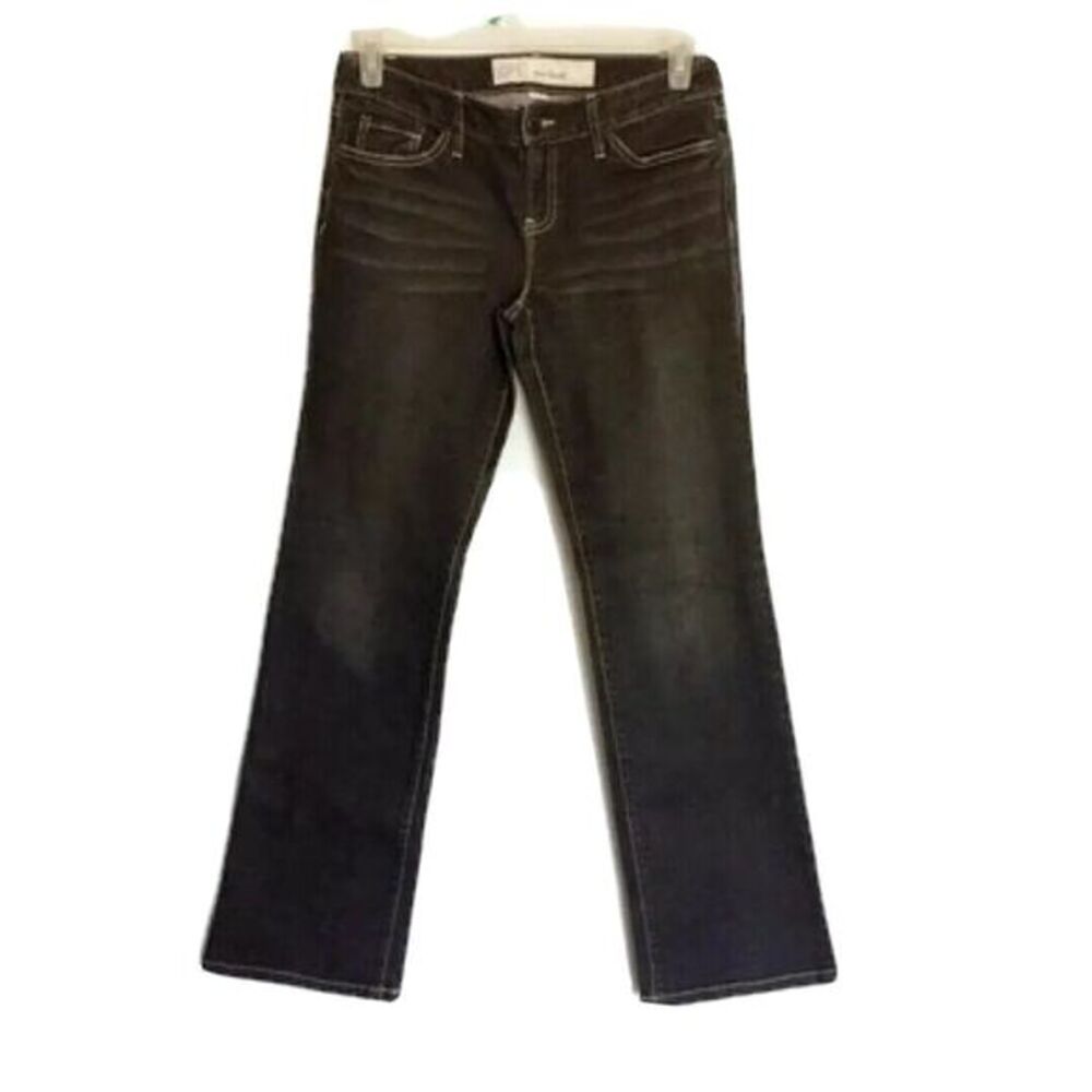 Loft Size 6 Jeans Boot Slim Gray Cotton Spandex Gray Zipper Inseam 31 Mid Womens